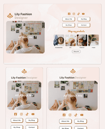 Fashion Designer Link in Bio Template