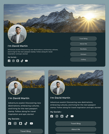 Travel Influencer Link in Bio Template